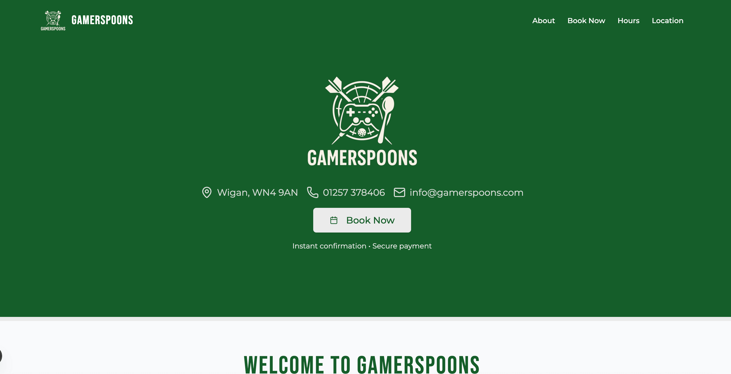 Public venue booking page